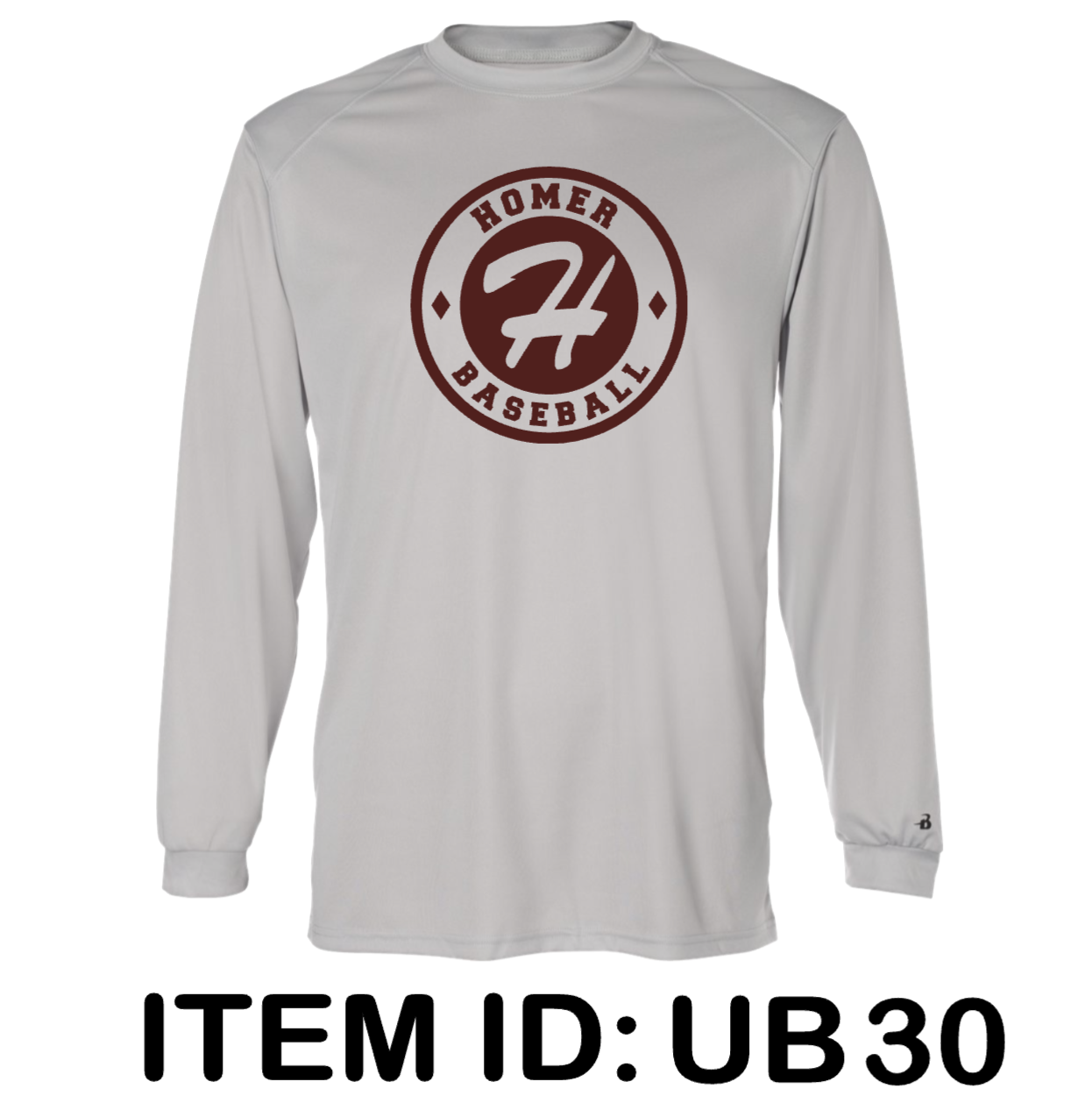 $32 Badger - Unisex B-Core Long Sleeve T-Shirt - 4104 Color Shown: Silver 
  Spec Sheet  📏