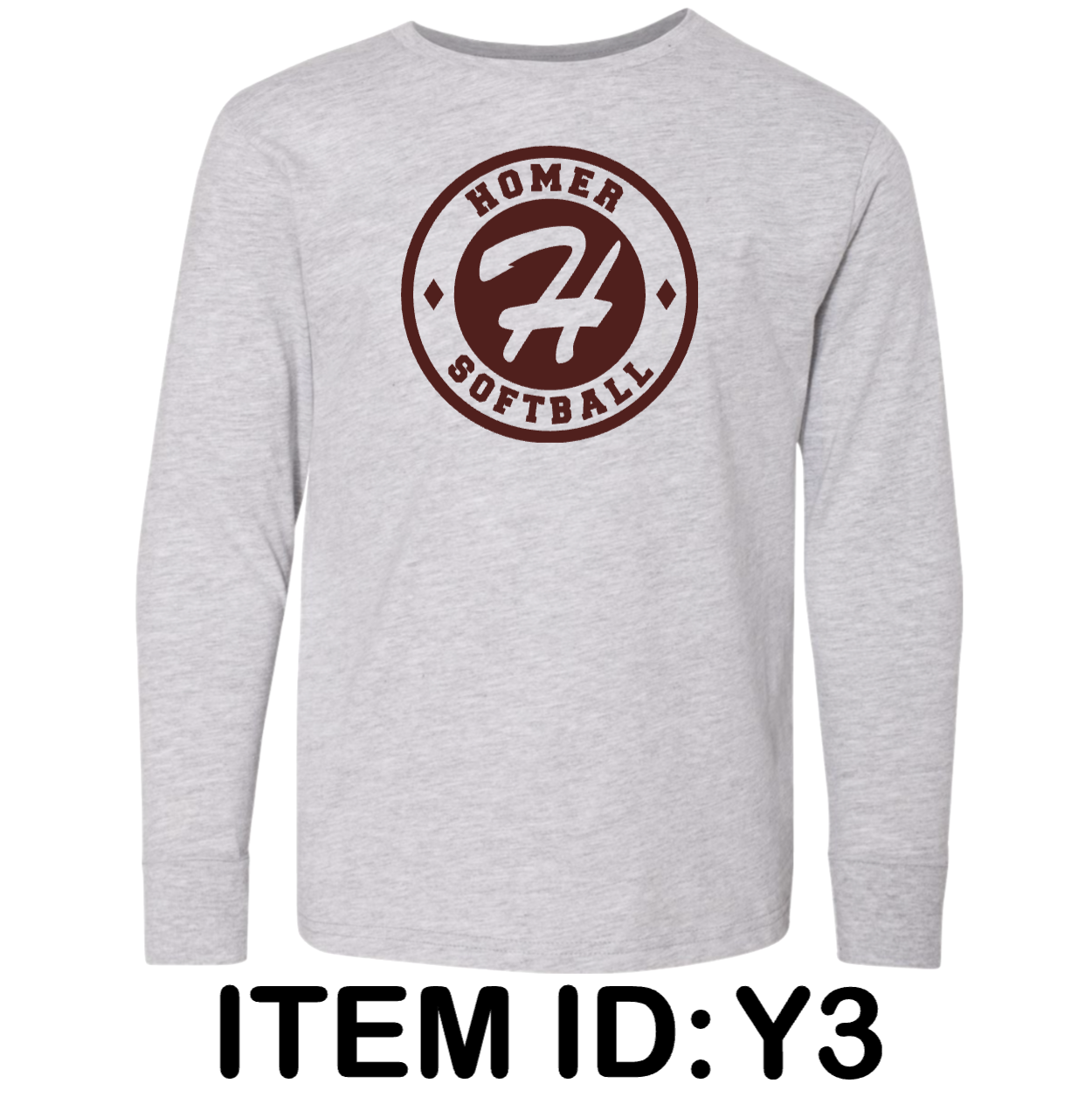 $23 LAT - Youth Fine Jersey Long Sleeve Tee - 6201  Color Shown:  Heather 
  Spec Sheet  📏