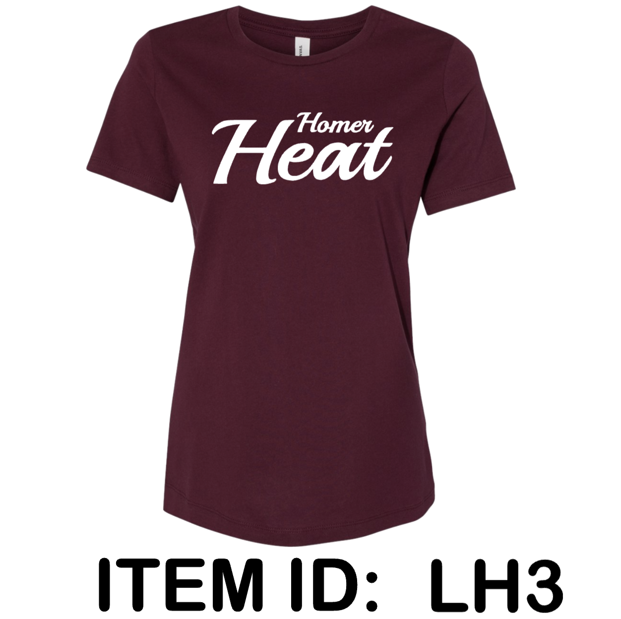 $22 Bella + Canvas - Women’s Relaxed Jersey Tee - 6400 Color Shown:  Maroon 
  Spec Sheet  📏