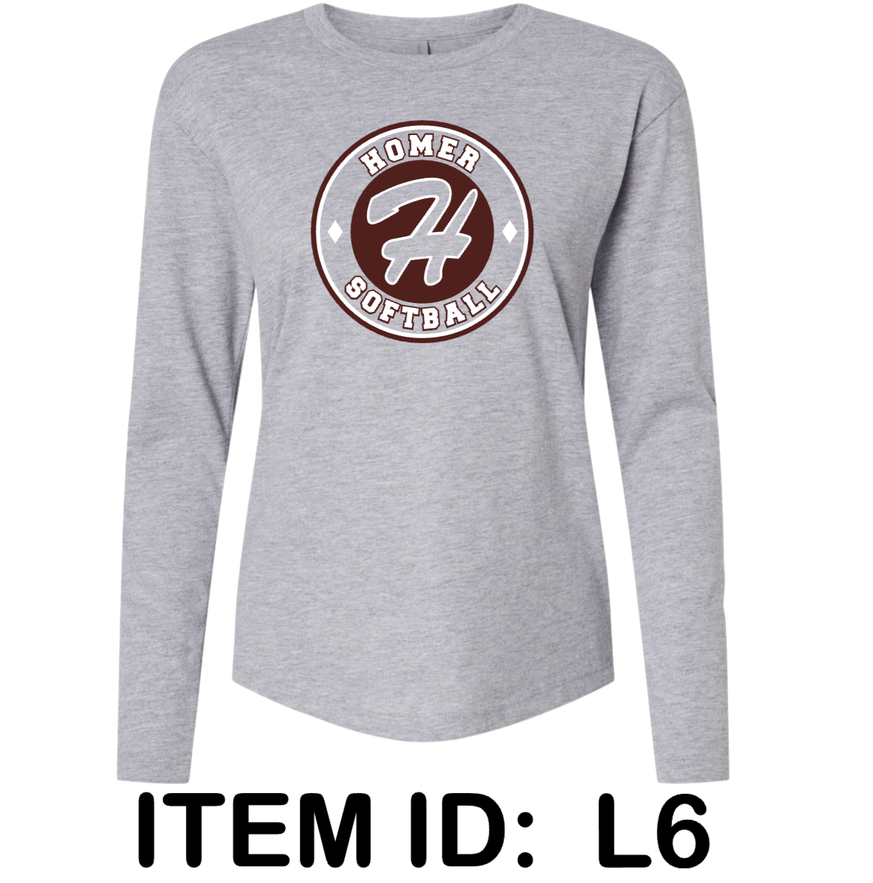 $23 Next Level - Women's Cotton Relaxed Long Sleeve T-Shirt - 3911 Color Shown:  Heather Grey 
  Spec Sheet  📏