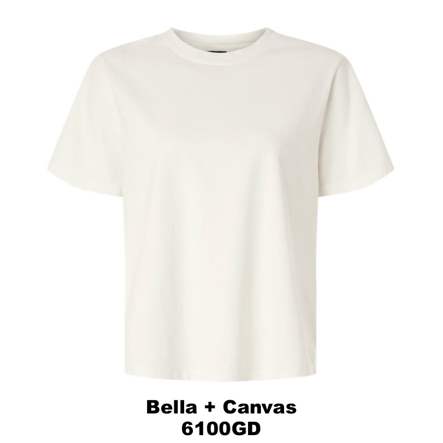 $23 Women's Garment-Dyed Tee  Color Shown:  Vintage White 
  Spec Sheet  📏