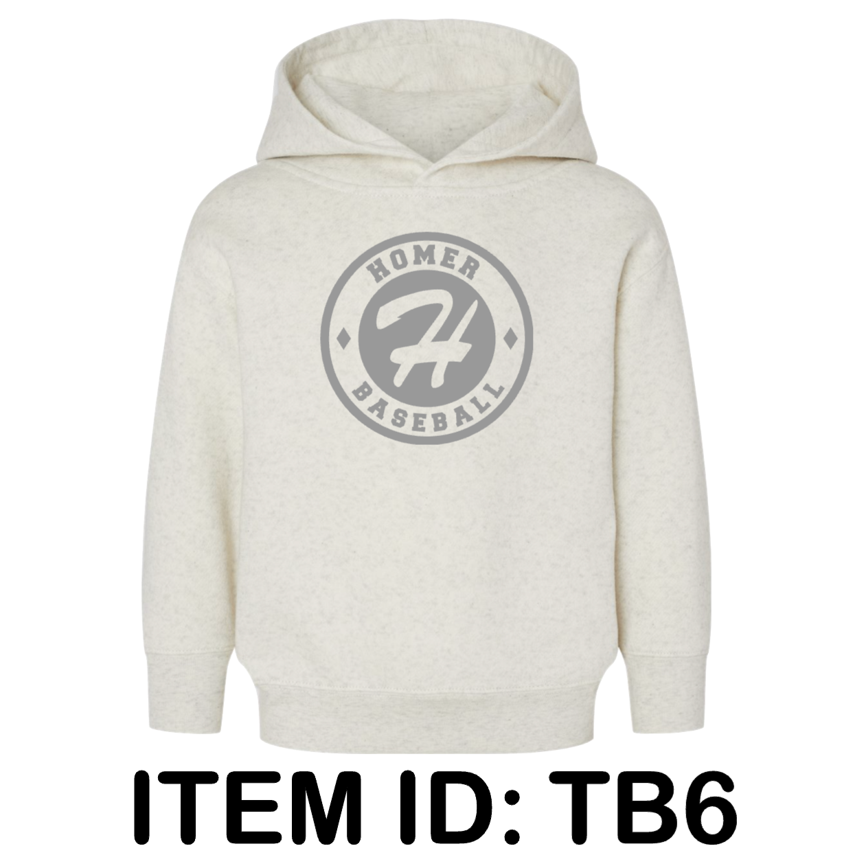 $22 Rabbit Skins - Toddler Pullover Fleece Hoodie - 3326 Color Shown:  Natural Heather 
  Spec Sheet  📏