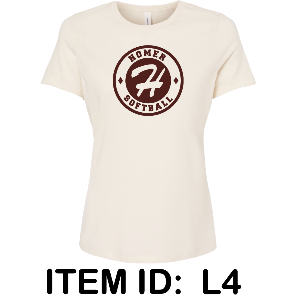 $22 Bella + Canvas - Women’s Relaxed Jersey Tee - 6400CVC Color Shown:  Heather Natural 
  Spec Sheet  📏