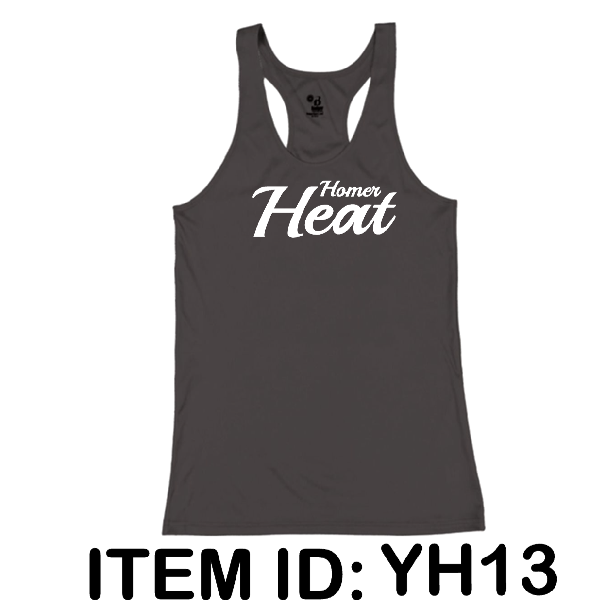 $23 Badger - Girls’ B-Core Performance Racerback Tank Top - 2166 Color Shown:  Graphite 
  Spec Sheet  📏