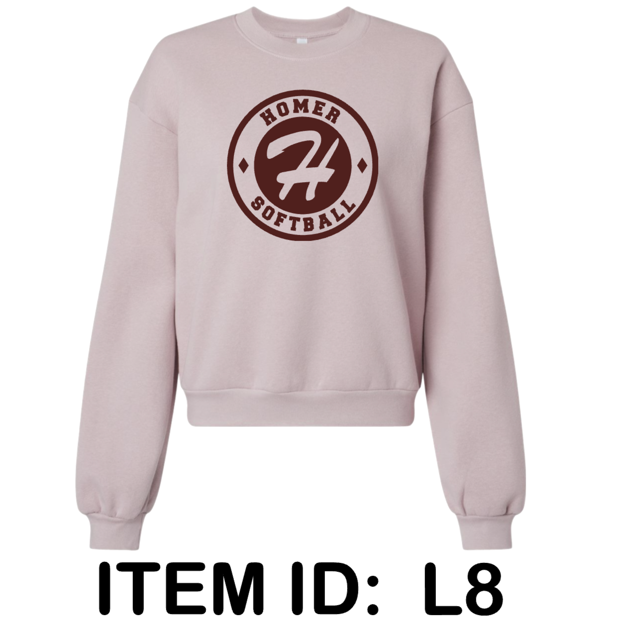 $45 American Apparel - Women's ReFlex Fleece Crewneck Sweatshirt - RF494 Color Shown:  Blush 
  Spec Sheet  📏