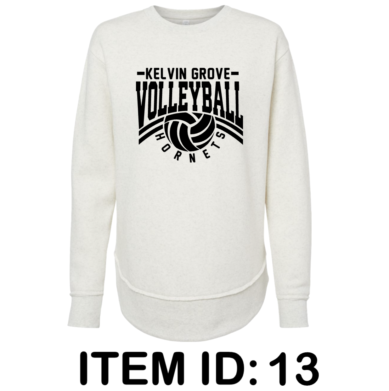 $48. LAT - Women's Weekend Fleece Crewneck Sweatshirt - 3525. Adult, Ladies Fit, Heather Natural.