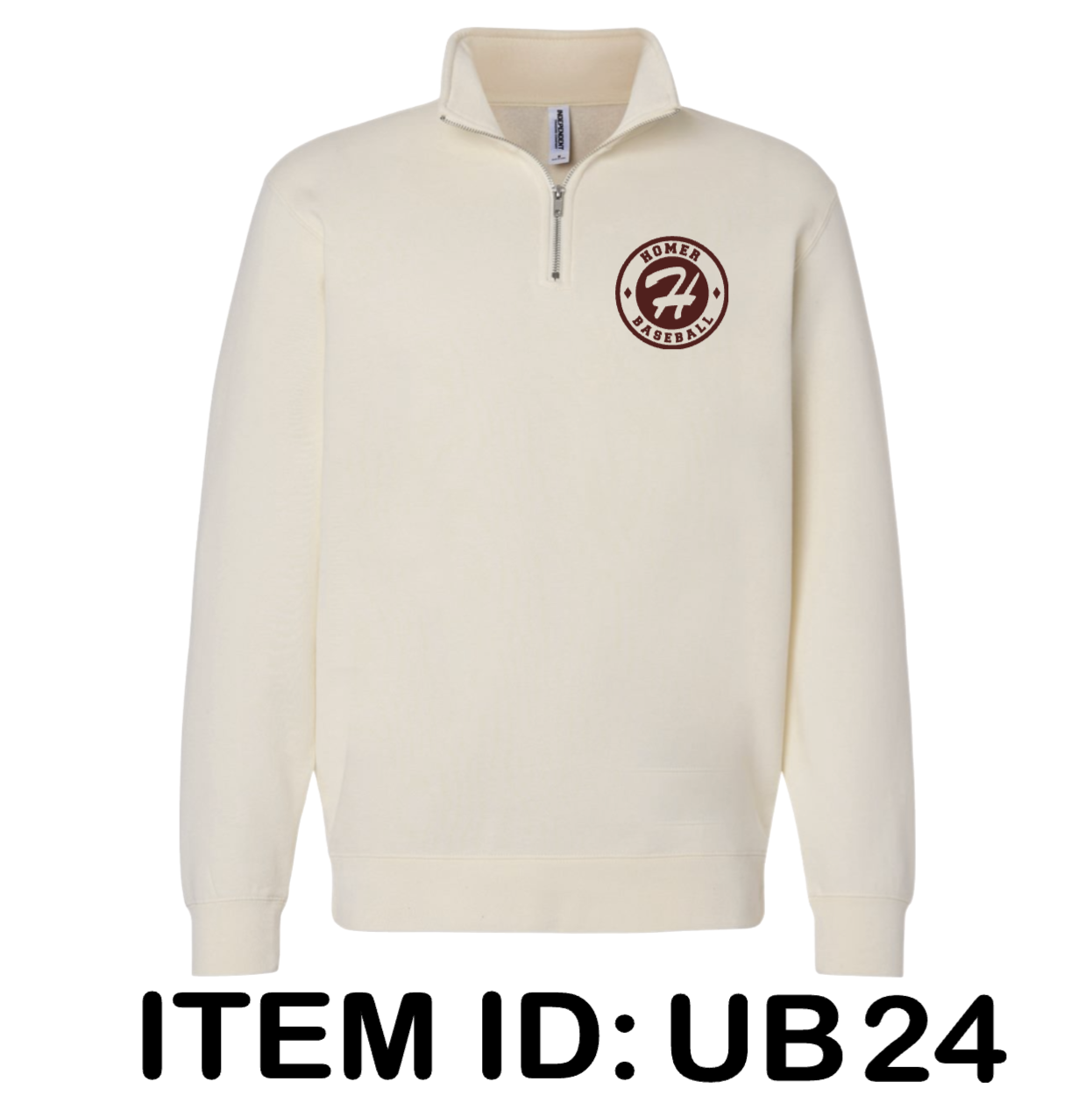 $42 Independent Trading Co. Unisex Midweight Quarter-Zip Pullover - SS4600QZ Color Shown:  Bone 
  Spec Sheet  📏