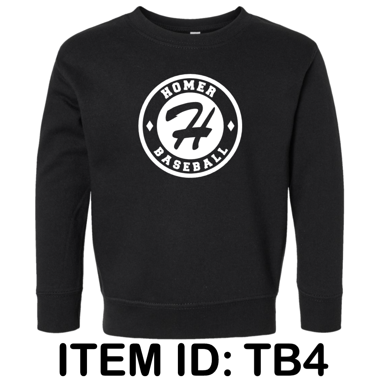 $19 Rabbit Skins - Toddler Fleece Crewneck Sweatshirt - 3317 Color Shown:  Black 
  Spec Sheet  📏