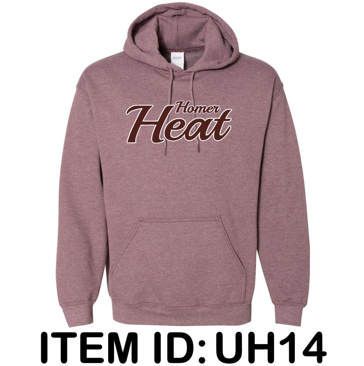 $39 Gildan - Unisex Heavy Blend™ Hooded Sweatshirt - 18500 Color Shown:  Heather Dark Maroon 
  Spec Sheet  📏