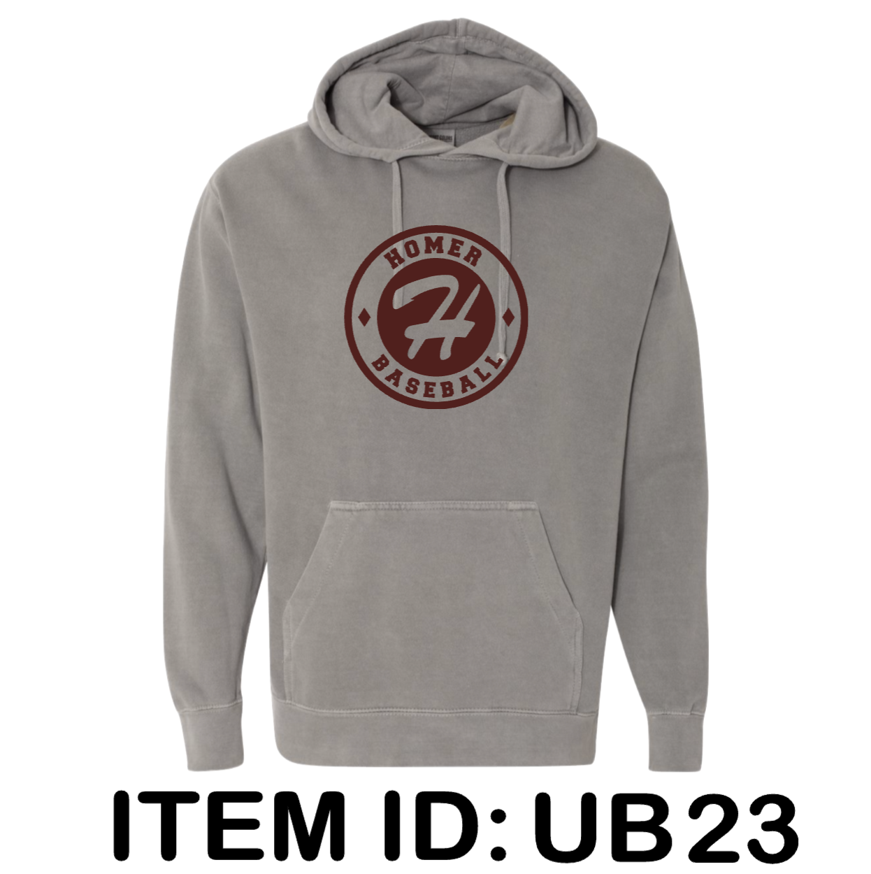 $47 Comfort Colors - Unisex Garment-Dyed Hooded Sweatshirt - 1567 Color Shown:  Grey 
  Spec Sheet  📏