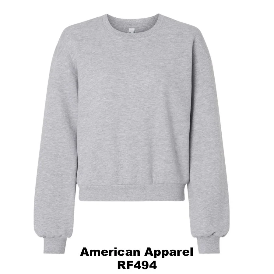 $40 Women's ReFlex Fleece Crewneck Sweatshirt🌟 Color Shown:  Heather Grey 
  Spec Sheet  📏