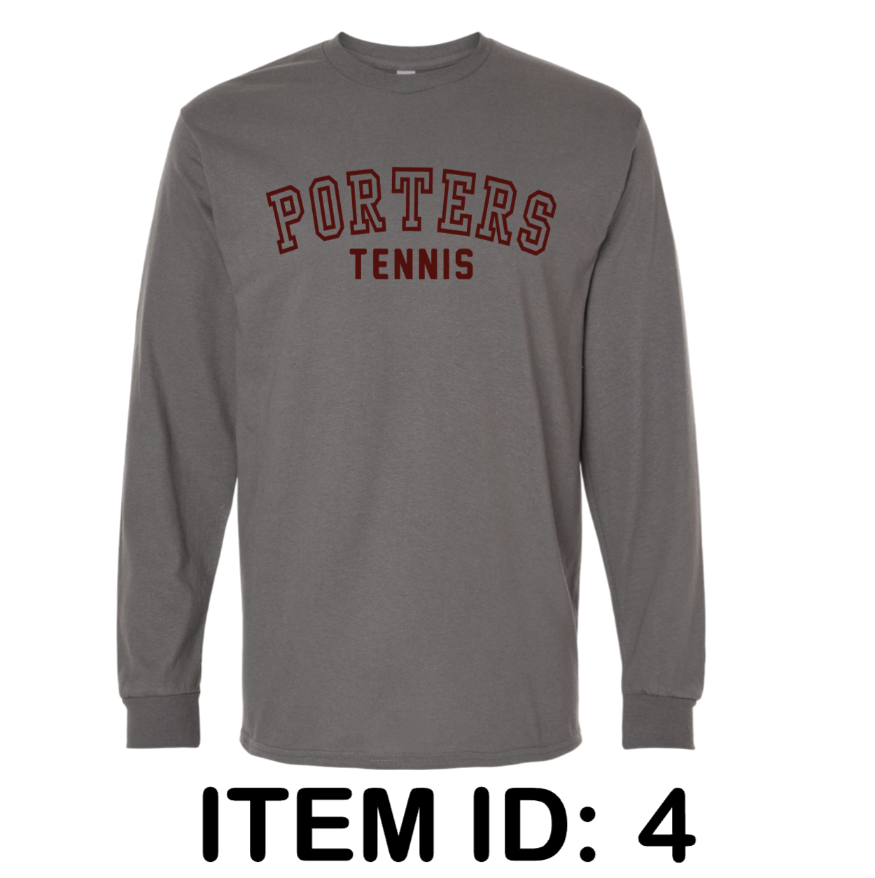 $22 Gildan Unisex Heavy Cotton™ Long Sleeve T-Shirt - 5400 Color Shown:  Charcoal 
  Spec Sheet  📏