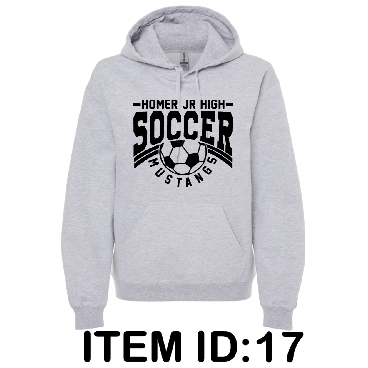 $43 Gildan - Unisex Softstyle® Midweight Hooded Sweatshirt - SF500 Color Shown: Athletic Sport Grey 
  Spec Sheet  📏