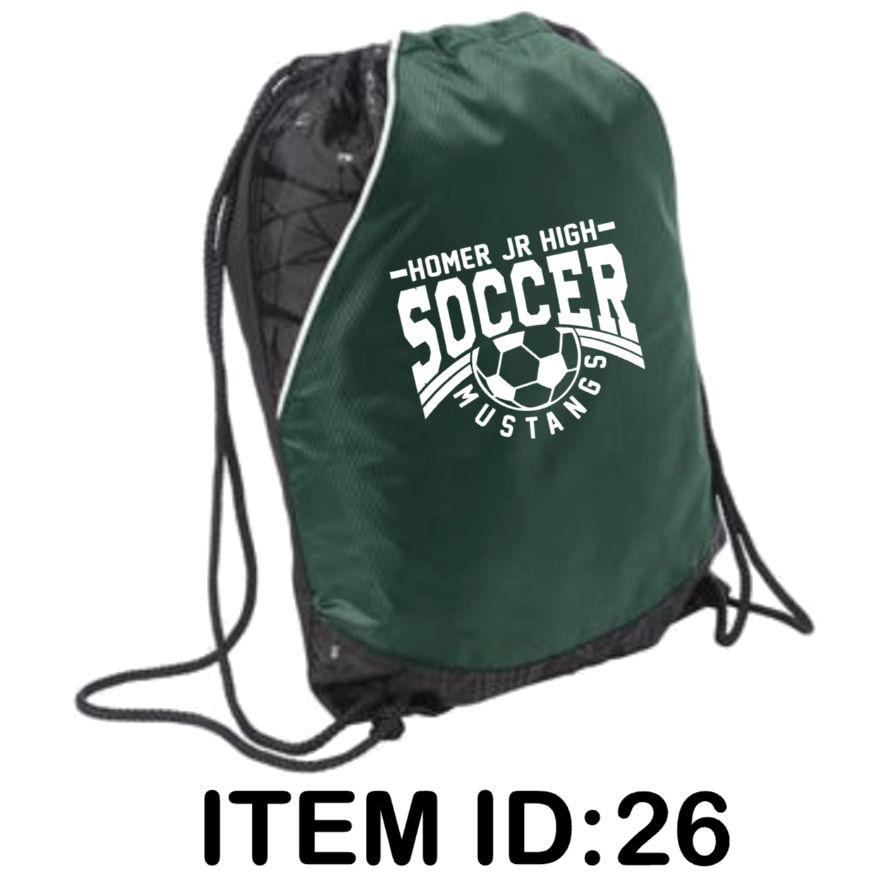 $30 Sport-Tek Rival Cinch Pack - BST600 Color Shown:  Hunter Front exterior pocket with double side entry - perfect for phone storage. Main compartment interior pocket with hook and loop closure. Drawcord closure. Bottom grommets for durability. 17.5