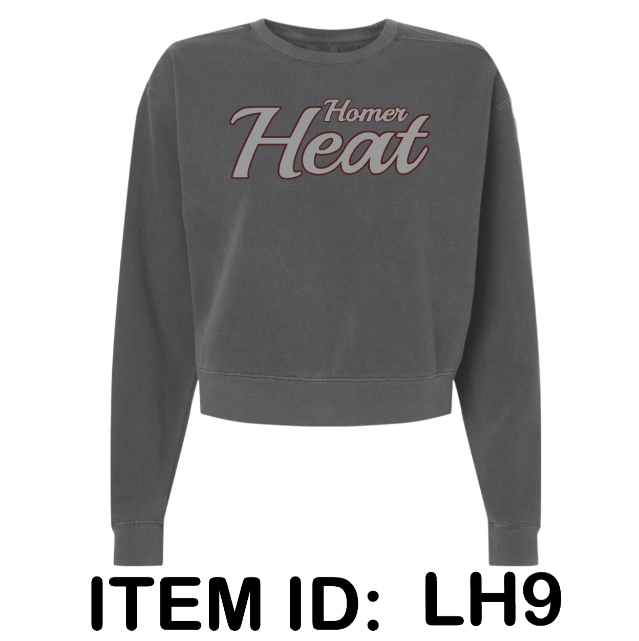 $45 Comfort Colors - Women's Garment-Dyed Mid-Length Crewneck Sweatshirt - 1566L Color Shown:  Pepper 
  Spec Sheet  📏