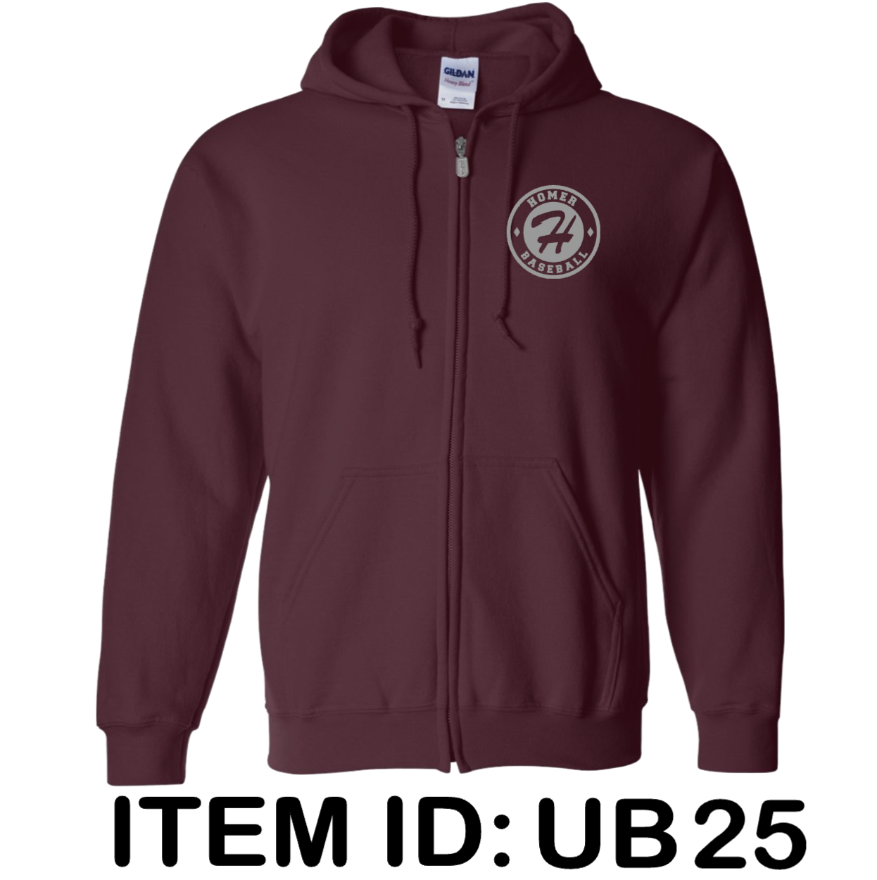 $42 Gildan Unisex Heavy Blend™ Full-Zip Hooded Sweatshirt - 18600 Color Shown: Maroon 
  Spec Sheet  📏