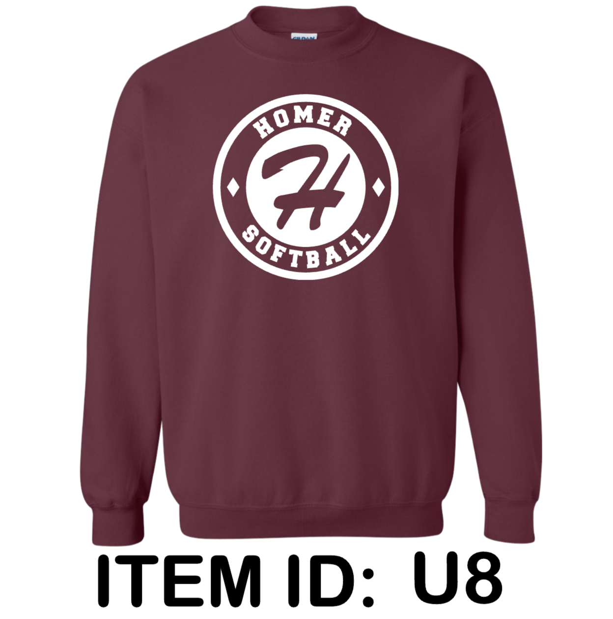 $37 Gildan - Unisex Heavy Blend™ Crewneck Sweatshirt - 18000 Color Shown:  Maroon 
  Spec Sheet  📏