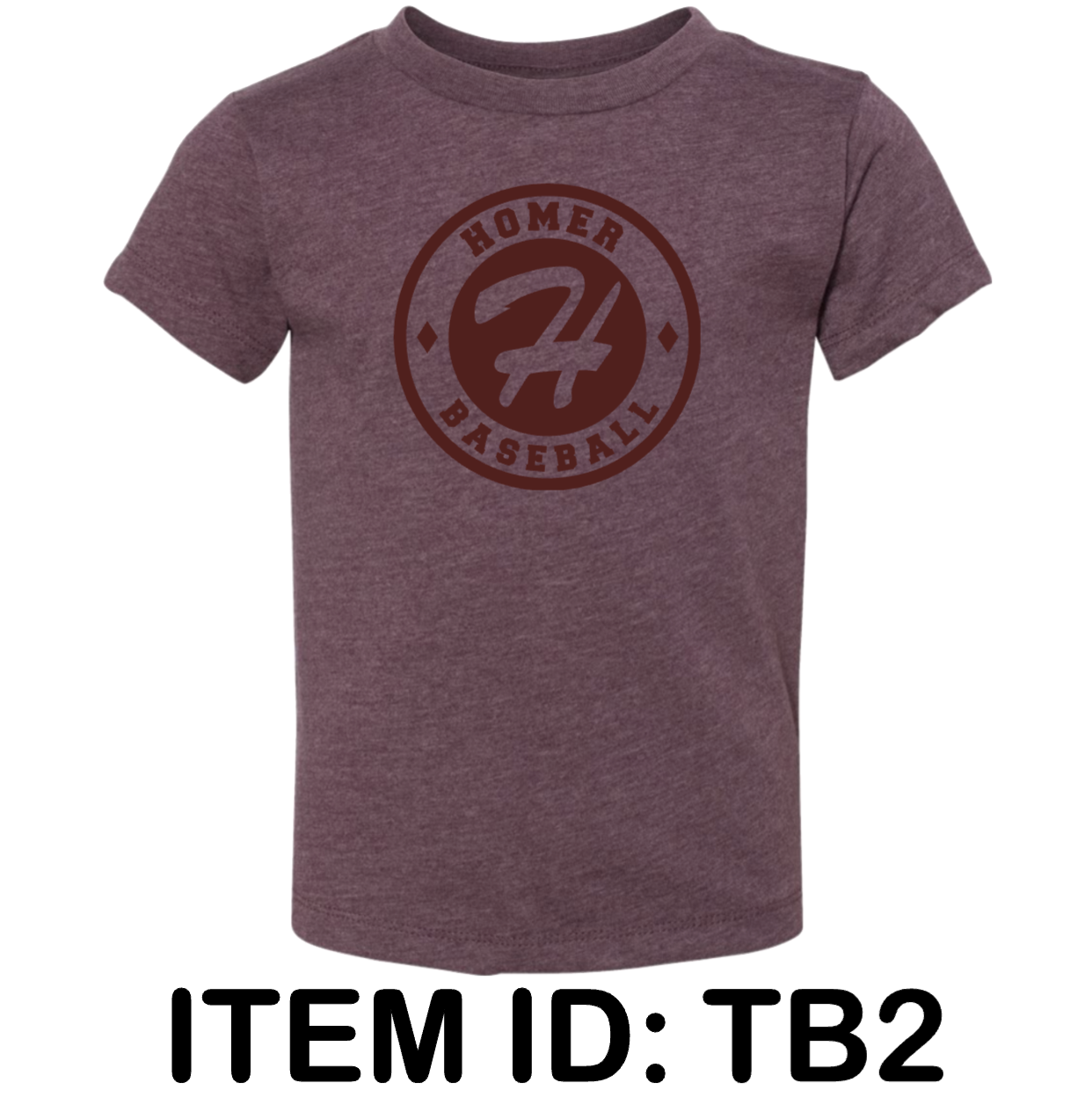 $15 Bella + Canvas - Toddler Jersey Tee - 3001T Color Shown:  Heather Maroon 
  Spec Sheet  📏