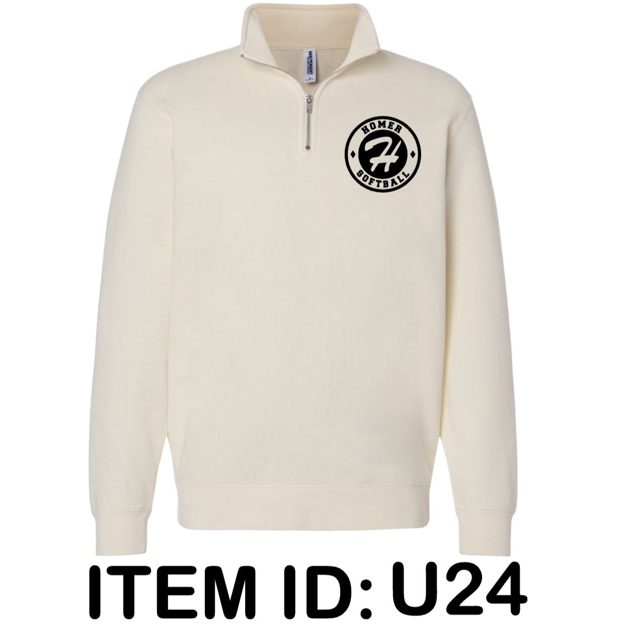 $42 Independent Trading Co. Unisex Midweight Quarter-Zip Pullover - SS4600QZ Color Shown:  Bone 
  Spec Sheet  📏