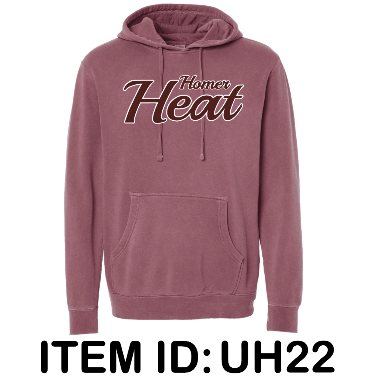 $46 Independent Trading Co. - Unisex Midweight Pigment-Dyed Hooded Sweatshirt - PRM4500 Color Shown: Pigment Maroon 
  Spec Sheet  📏