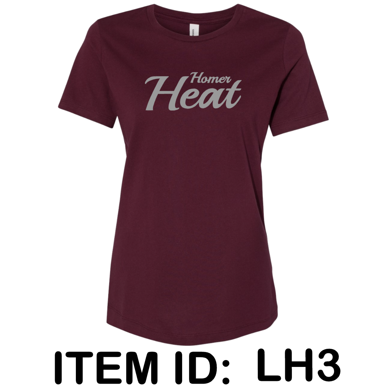 $22 Bella + Canvas - Women’s Relaxed Jersey Tee - 6400 Color Shown:  Maroon 
  Spec Sheet  📏