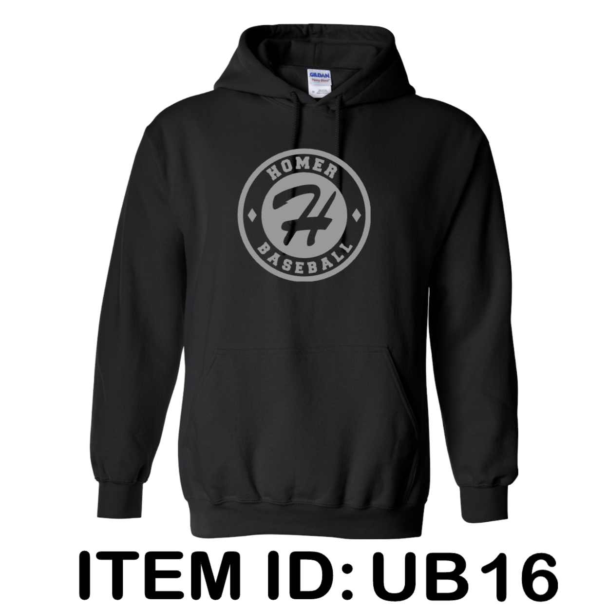 $39 Gildan - Unisex Heavy Blend™ Hooded Sweatshirt - 18500 Color Shown:  Black 
  Spec Sheet  📏