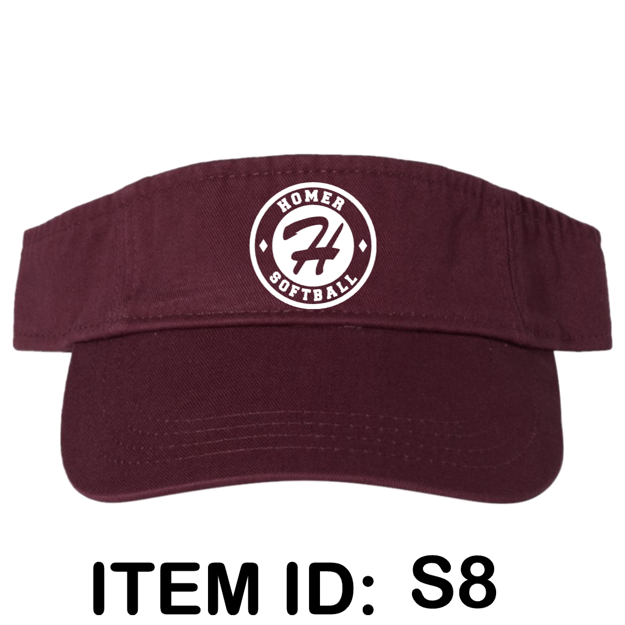 $18 Valucap - Bio-Washed Visor - VC500 Color Shown:  Maroon  
  Spec Sheet  📏