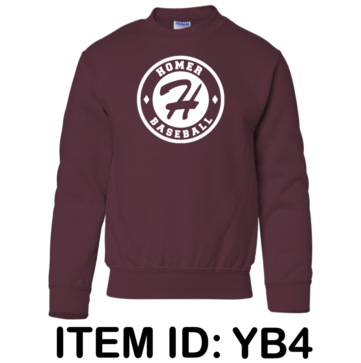 $36 Gildan - Youth Heavy Blend™ Crewneck Sweatshirt - 18000B Color Shown:  Maroon  
  Spec Sheet  📏

Link