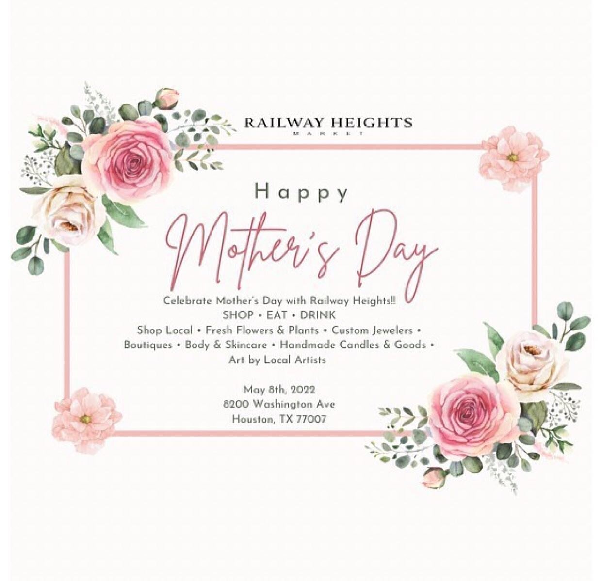 Happy Mother&rsquo;s Day to all you sweet moms.. There is no one sweeter than you! 💐✨

#mothersday #mothersdayinhouston #houstontx #houston #htx #eventsinhouston #railwayheightsmarket #railwayheights #railwayheightshouston #mothersdaygift #mothersda