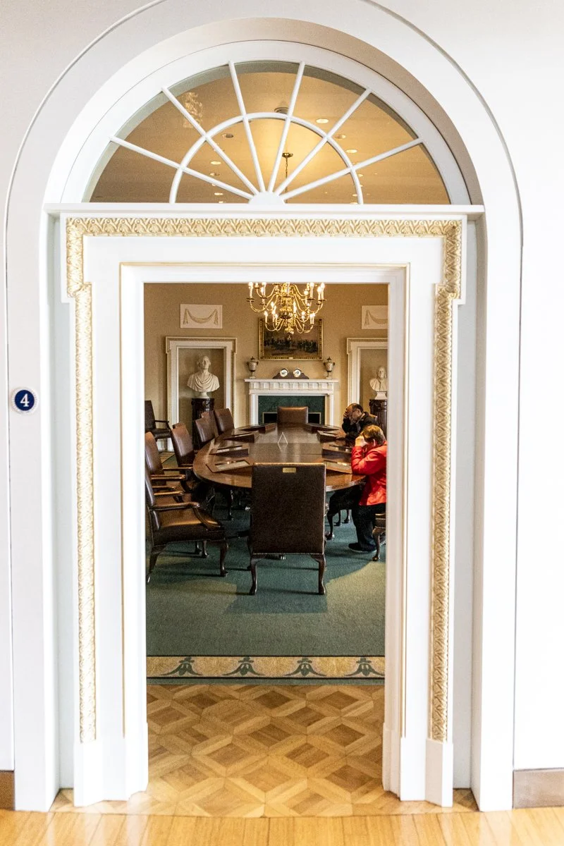 A door leading into the Cabinet Room.