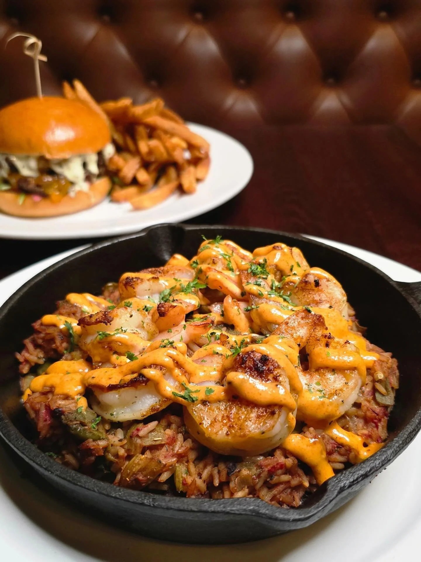 A nice hot meal at The Merc is calling your name tonight! Come warm up with our Shrimp Jambalaya or start off with our savory Sweet Potato Croquettes! Happy hour starts at 3 🥂🍻
.
📸 @518foodies 
.
.
#themerc #themercsaratoga #downtownsaratoga #broa