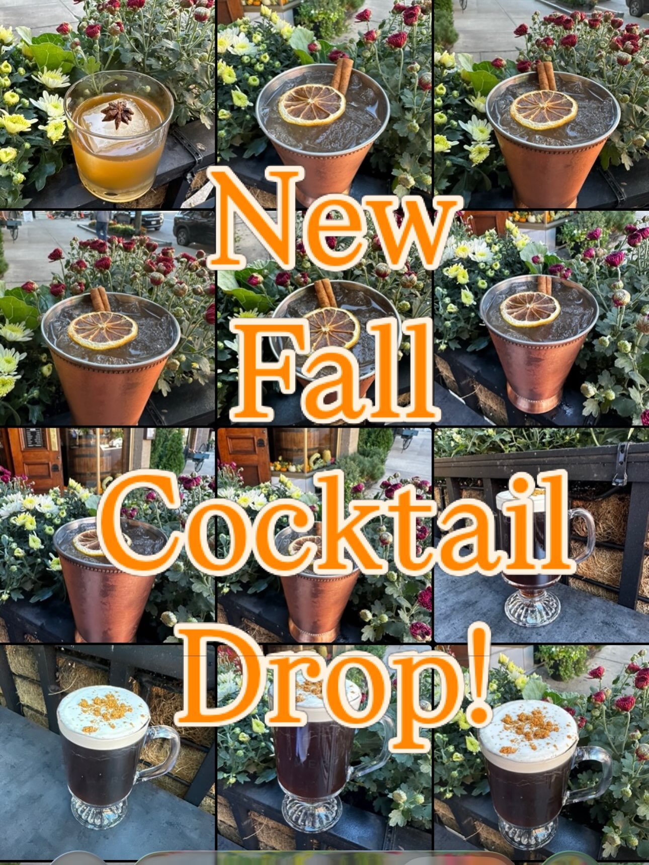 Fall cocktail menu is here! Swipe for the deets ➡️➡️➡️

The Last Berry 🍓 Gin, blackberry, lemon, egg white

Copper &amp; Spice 🫖 Vodka, chai, lemon, bitters, ginger beer

Butter Me Up 🍪 Vodka, brown butter, coffee liqueur, espresso, biscoff cookie