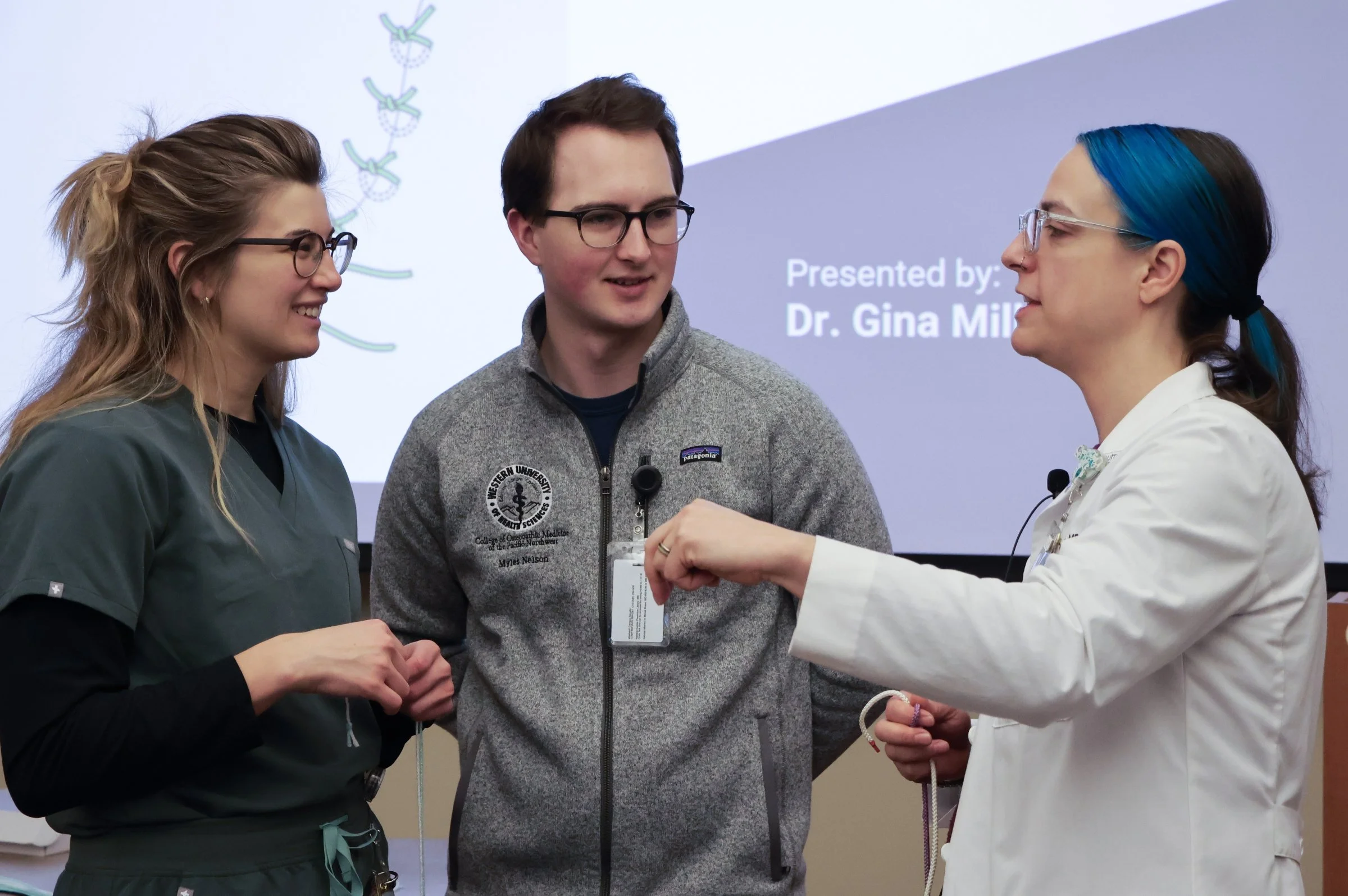 image featuring medical students and professor at Western U HCOM