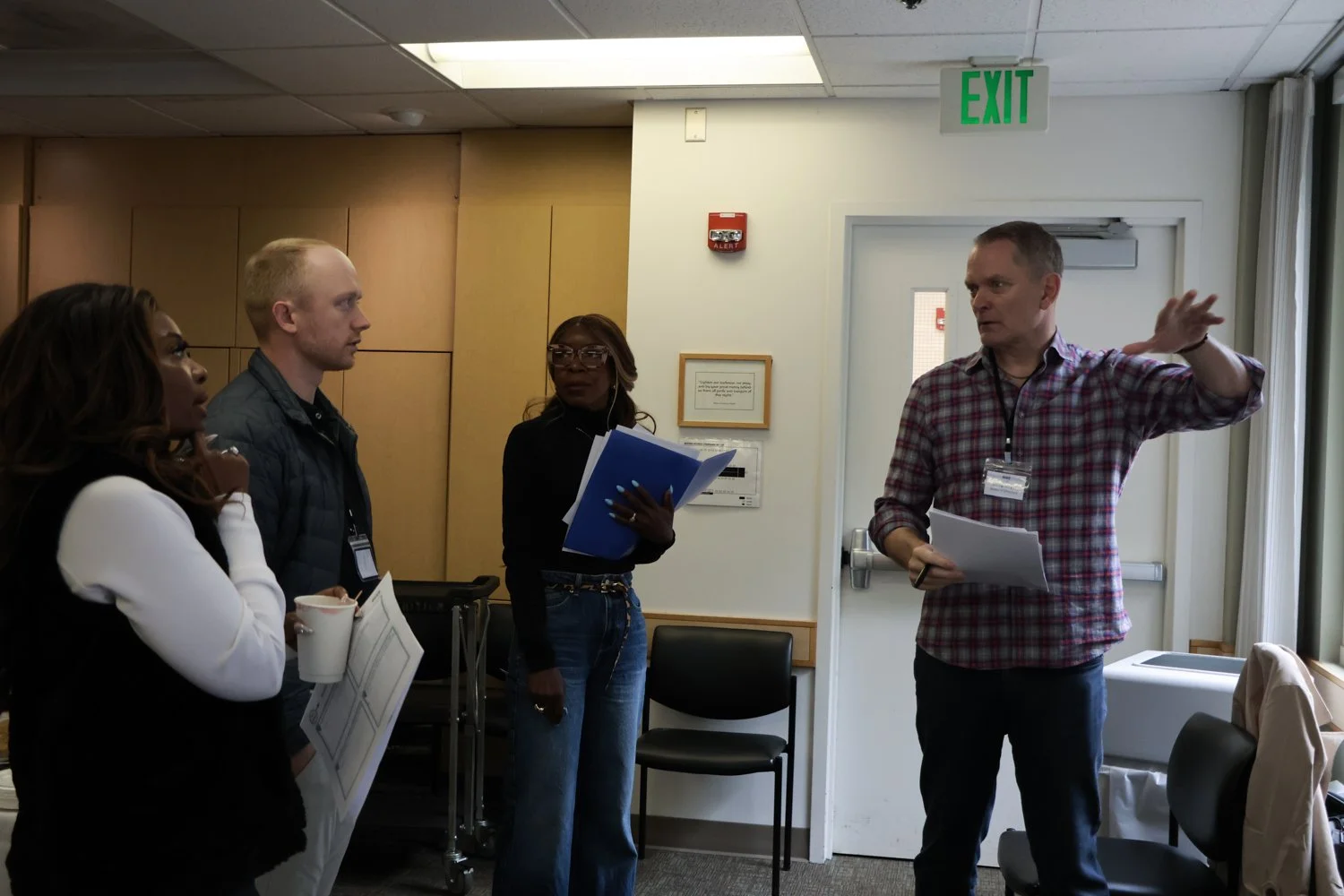 Mica O'Ray, Brandon Nelson, Teresa Parriett and Doug Meyer in a break-out session