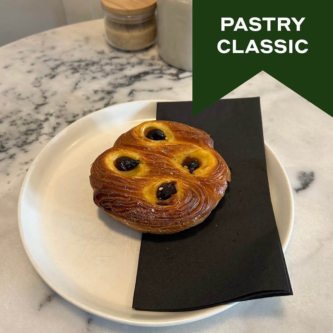 Our classic Pain au Raisin. Always first to sell out. So get in early.