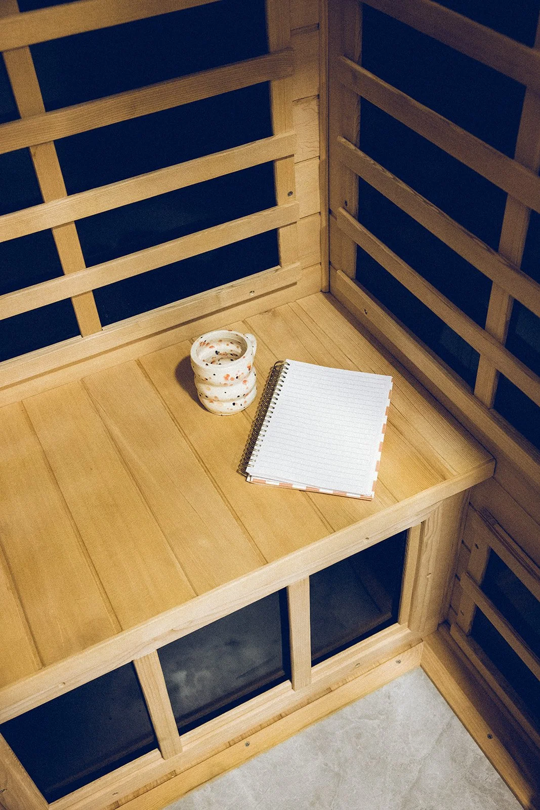 Infrared sauna at Haus of Wellness in Laguna Beach