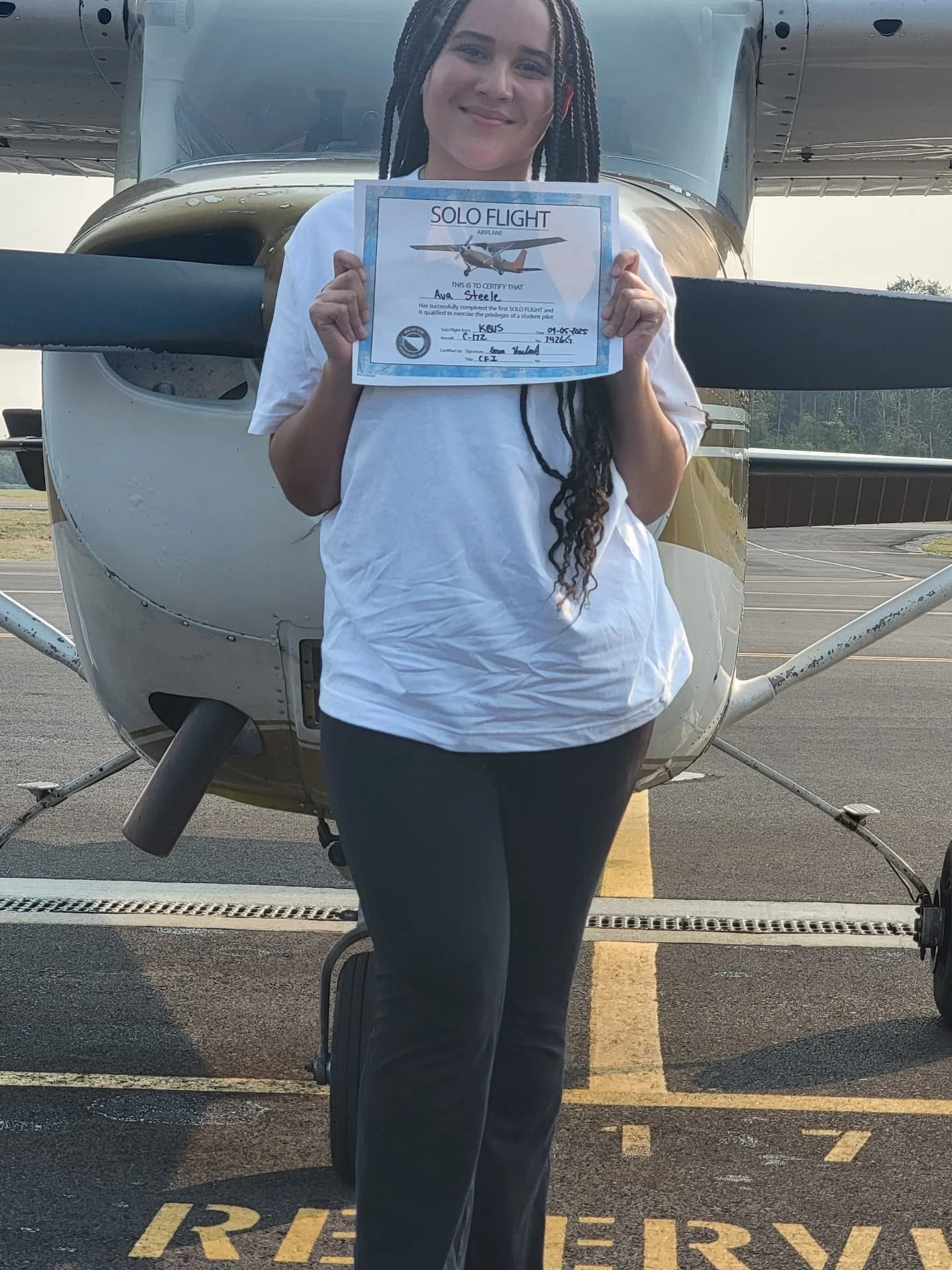 Ava's first solo, 9/5/25