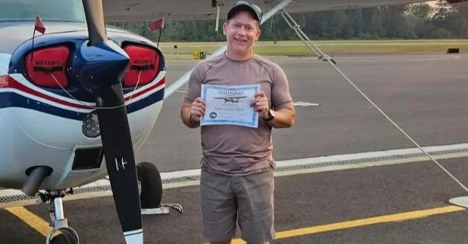 Chris' first solo, 9/5/25