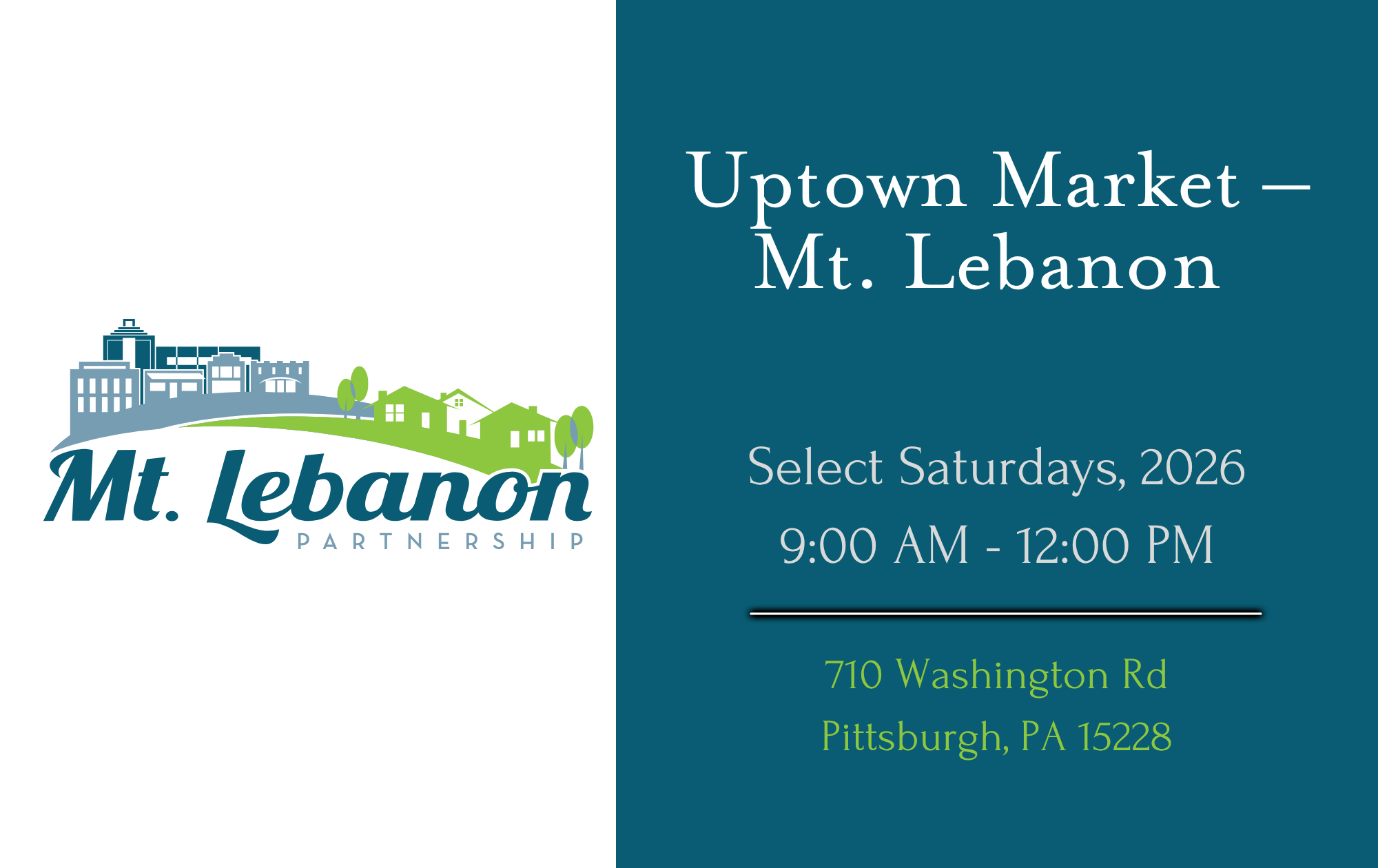 Uptown Market – Mt. Lebanon (Select Dates)