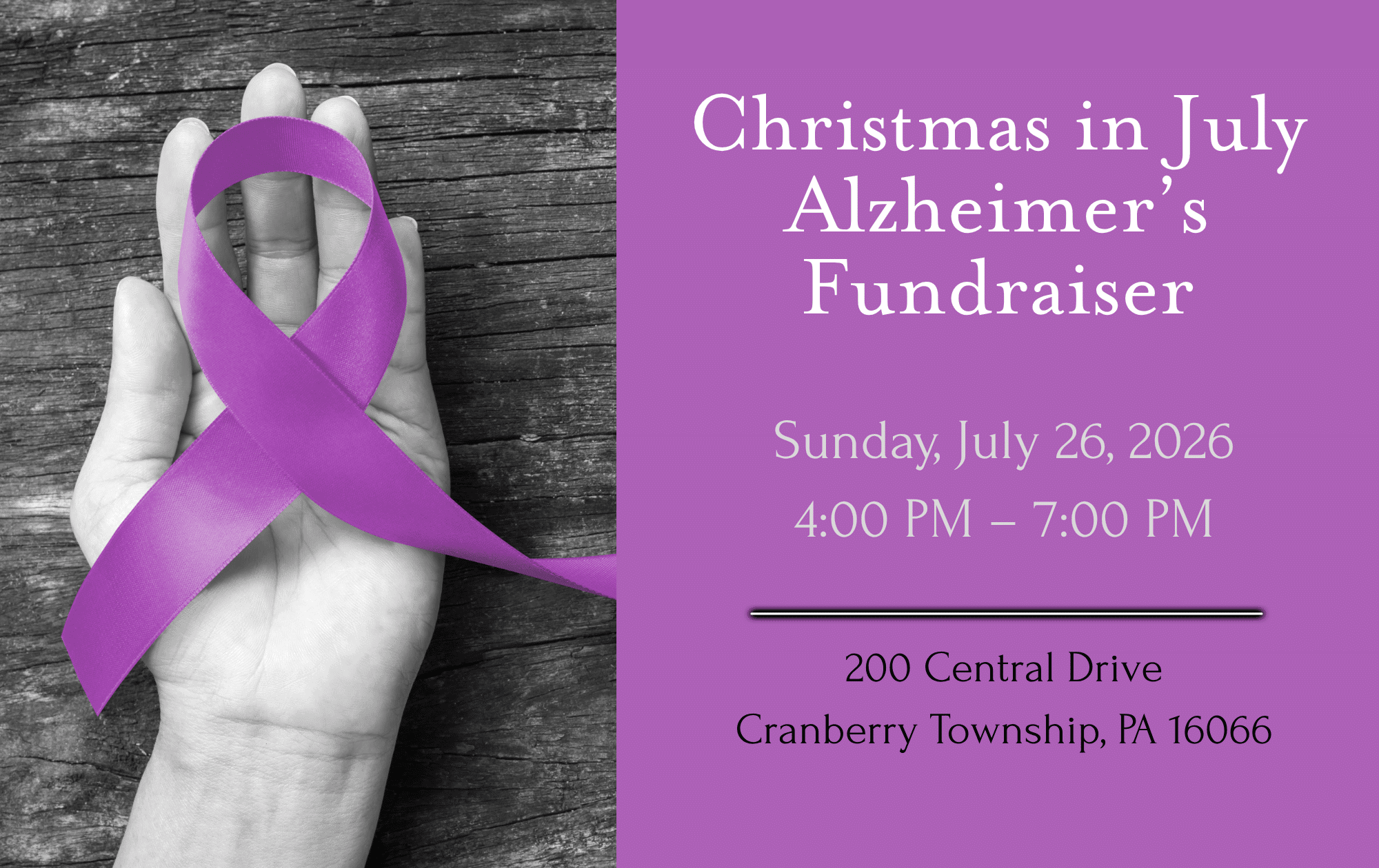 Christmas in July Alzheimer’s Fundraiser