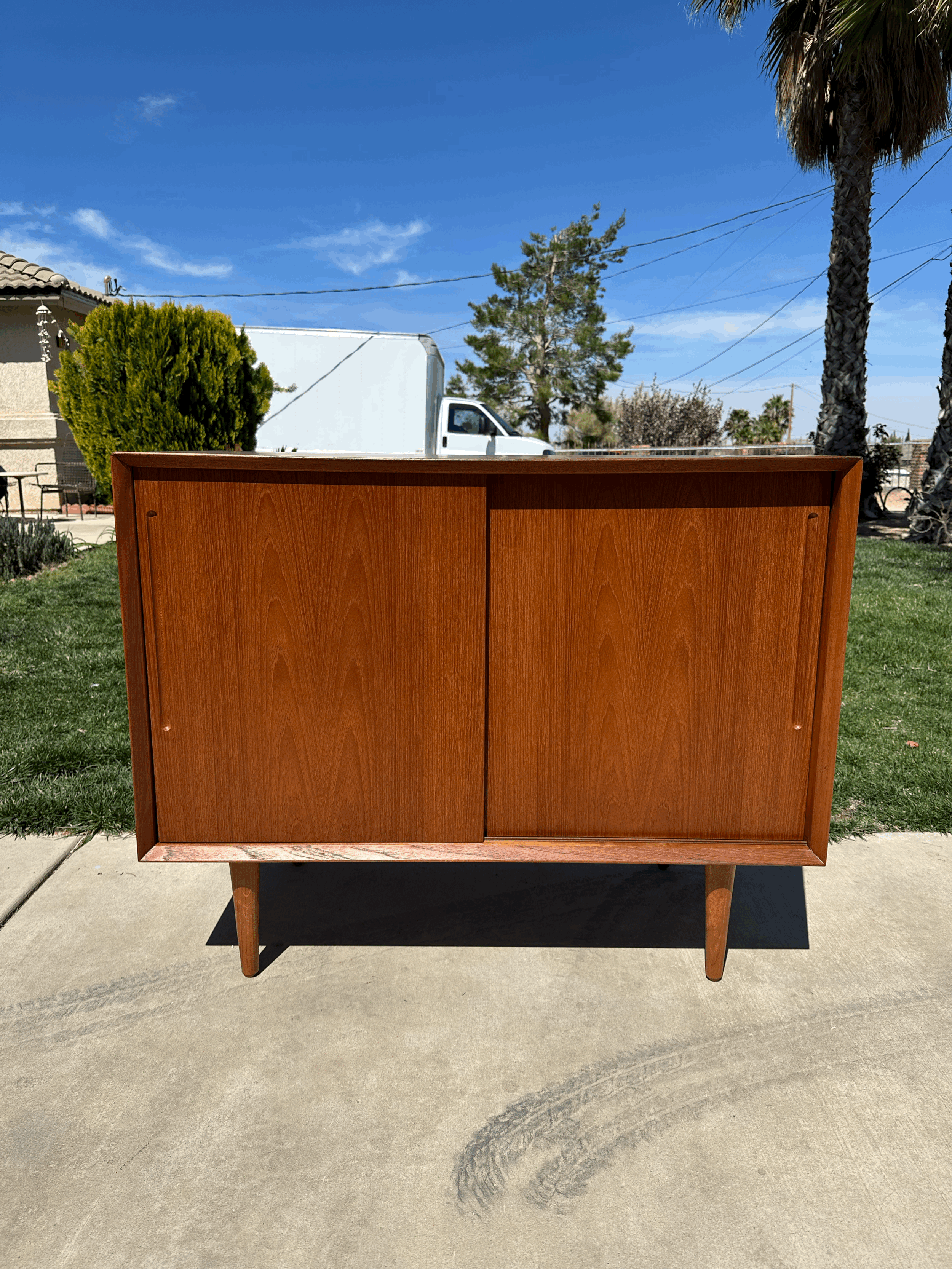#0839- Mini Teak Credenza
