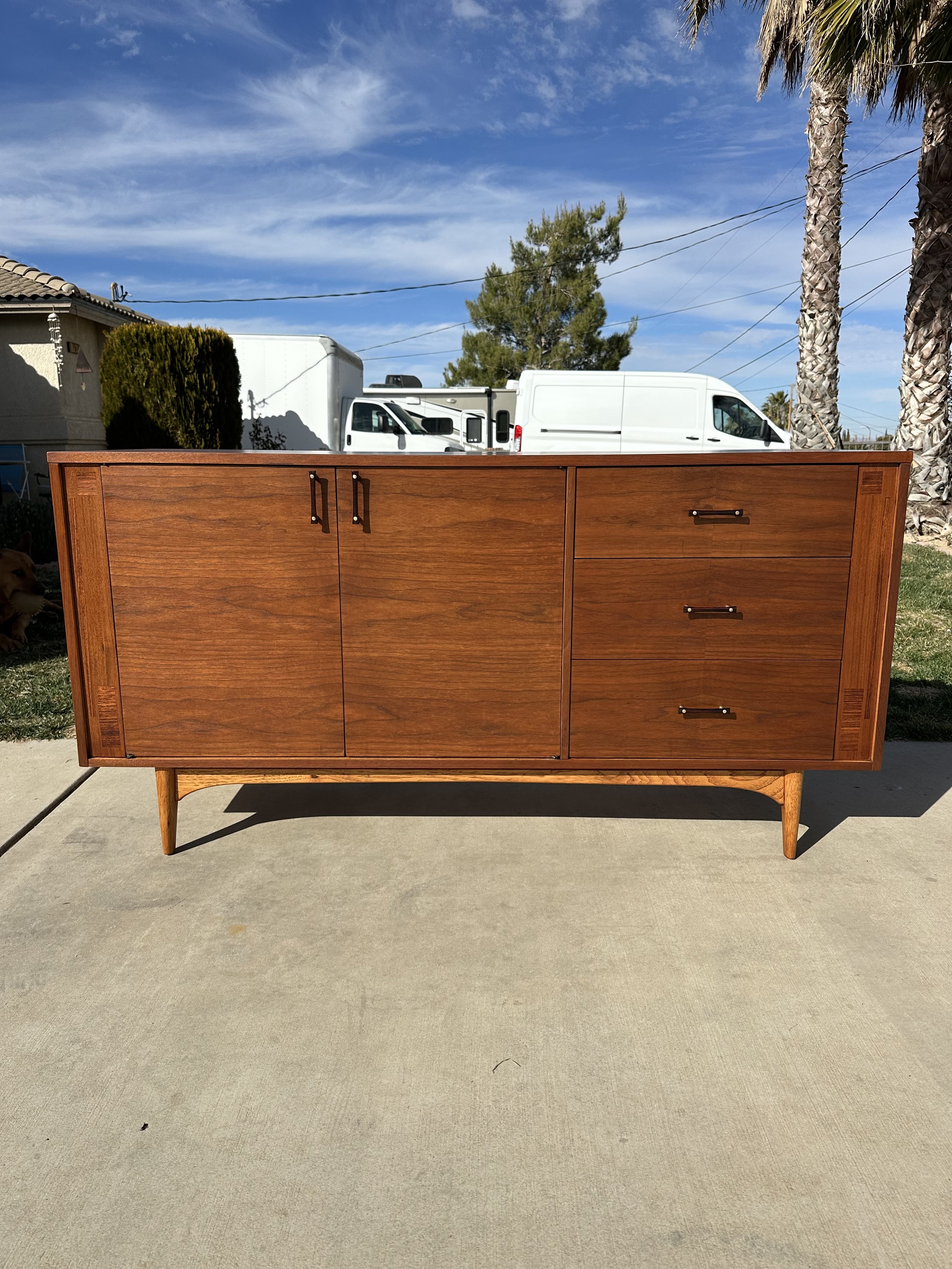 #0966- Kroehler Walnut Buffet