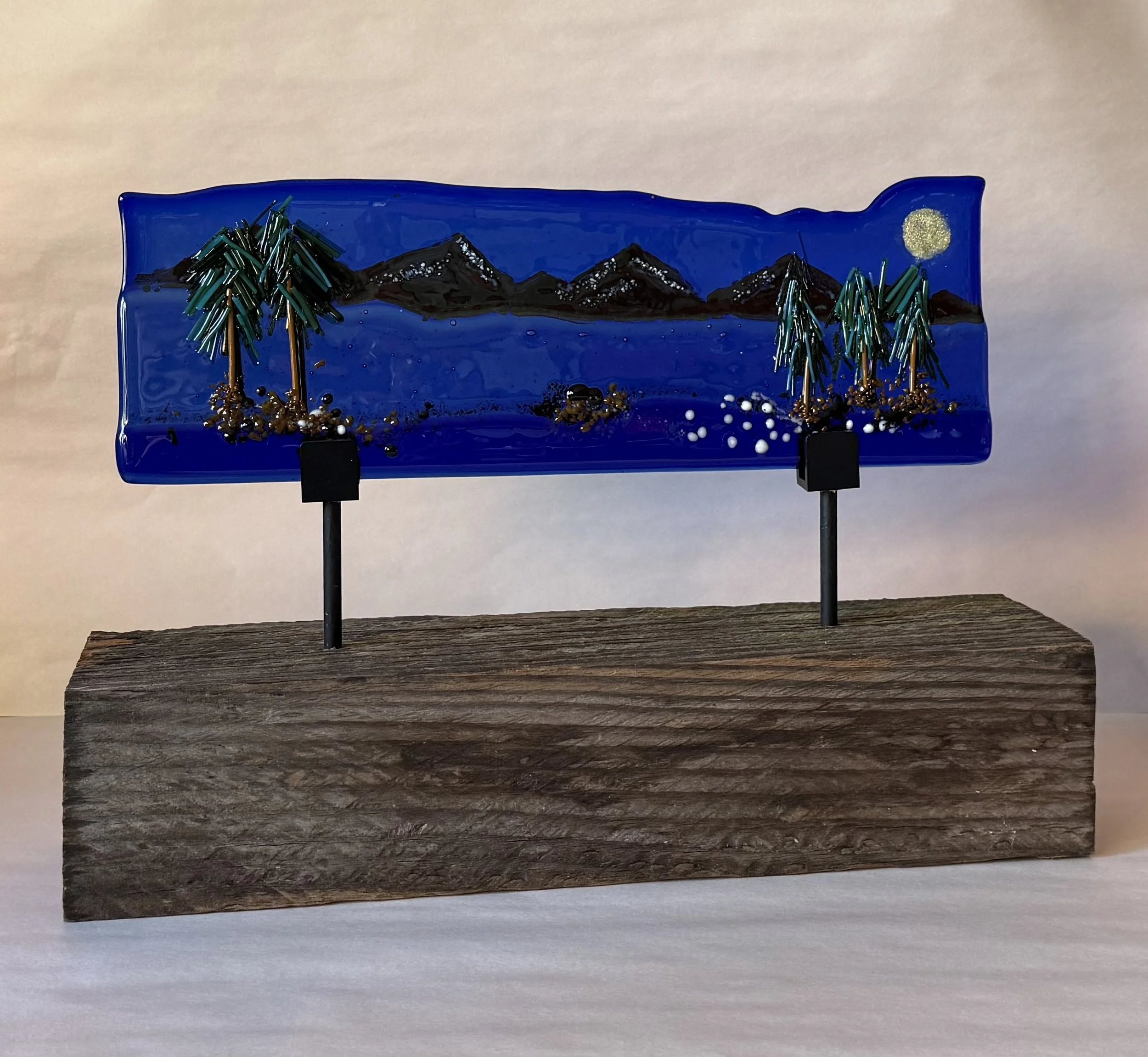 An impressionist view across the Bitterroot Valley to the Bitterrot Mountains.