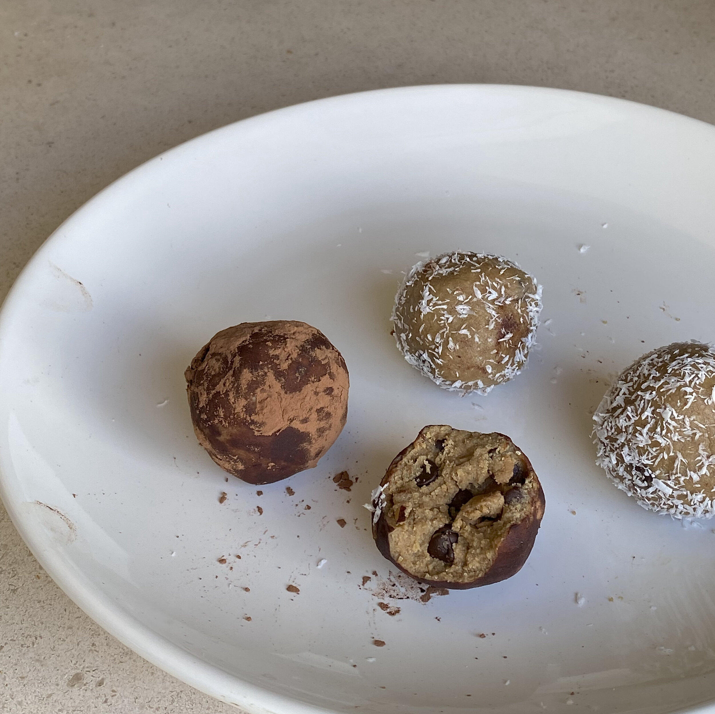 cookie dough protein bites