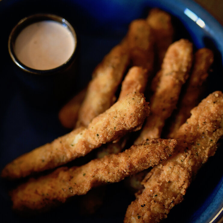 Frituras de Corona de Palmito Fresco