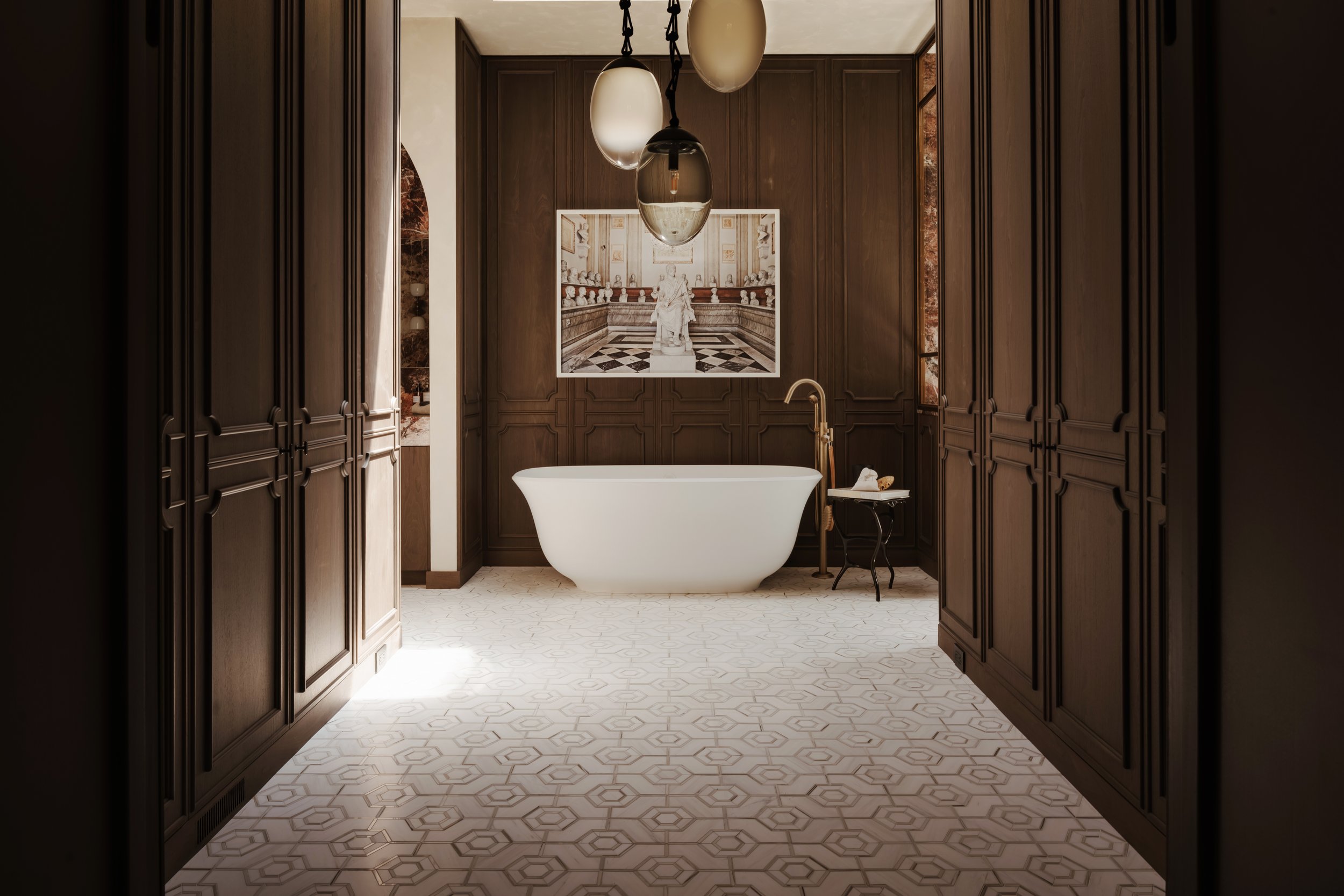 Grand hall bathroom in San Francisco's Design Showcase house