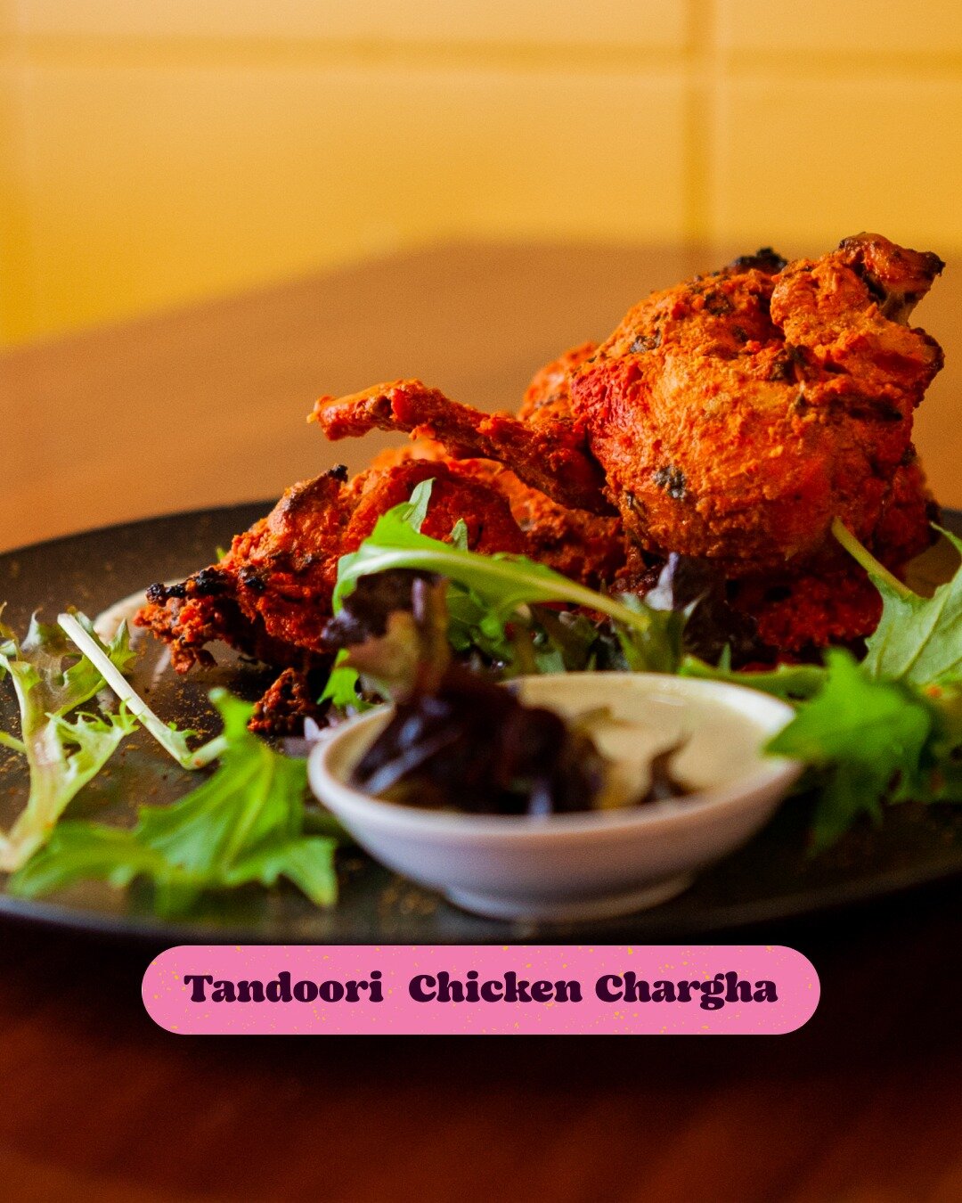 🍗 Get a taste of traditional Pakistani cuisine with our Tandoori Chargha. Juicy chicken marinated in aromatic spices, yoghurt, lemon and fresh herbs. 

#TandooriChargha #PakistaniCuisine #ChickenLover #FoodieHeaven #TandooriDelight

Order online or 