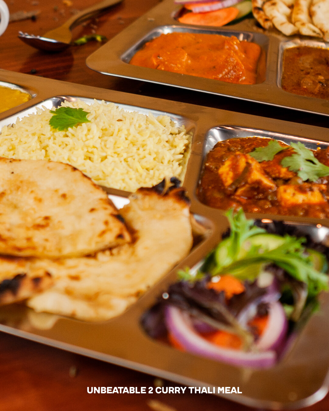 🍽️ Satisfy your hunger with a hearty Thali dhaba curry meal! 

#curry #thali #indiancuisine #foodie #yum

Order online or Drop in ➽ link in bio.

☺︎

OPENING HOURS
MON, WED, THUR, FRI, SAT: 11:30am - 10:30pm
SUN: 10:30am - 10:30pm
TUE: Closed

Conta