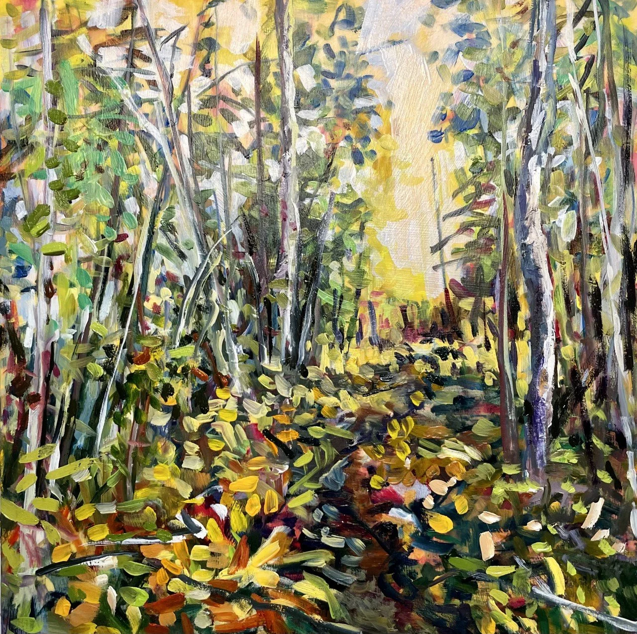 Traipse, 10x10, oil [sold]