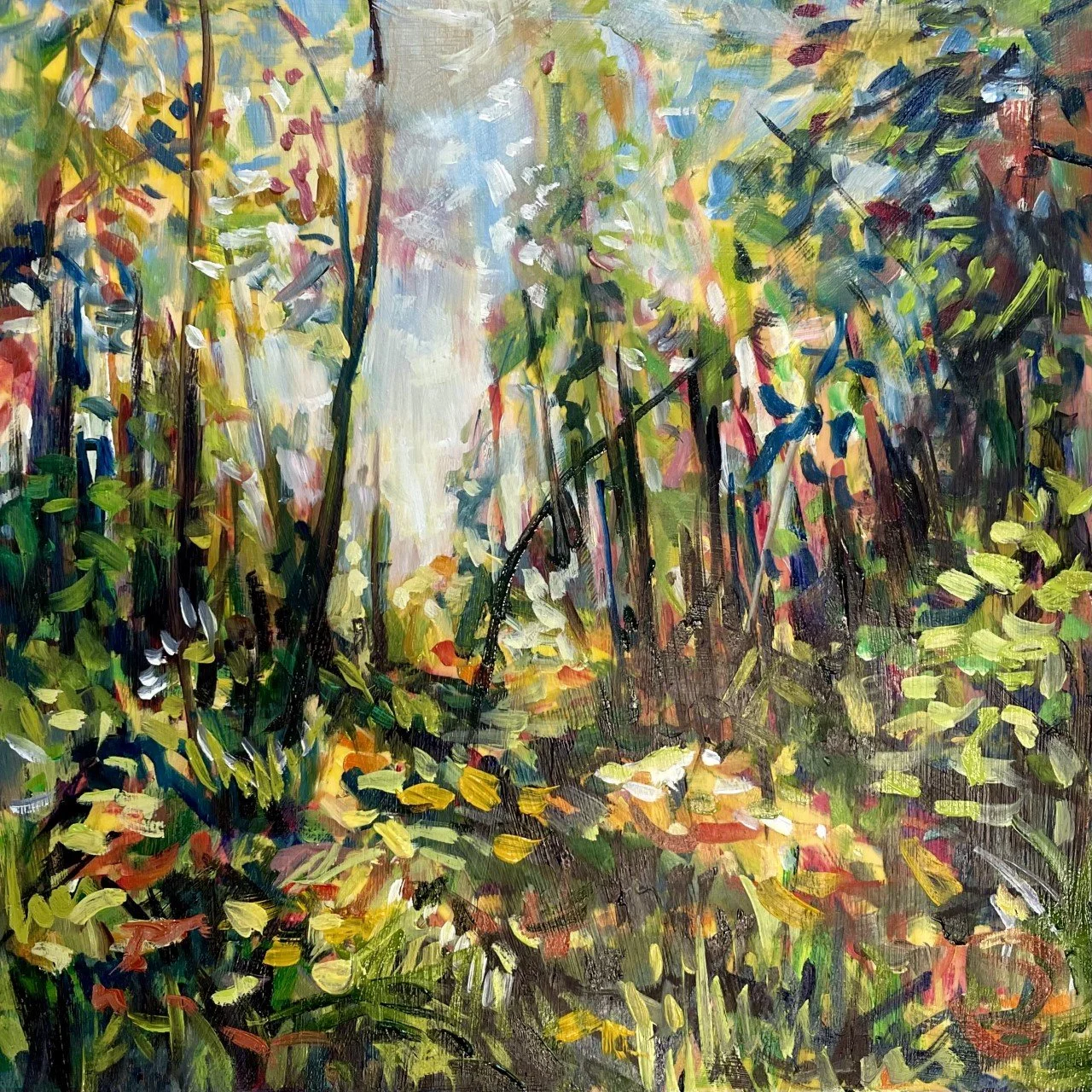 Mosey, 10x10, oil, $230  (available) 